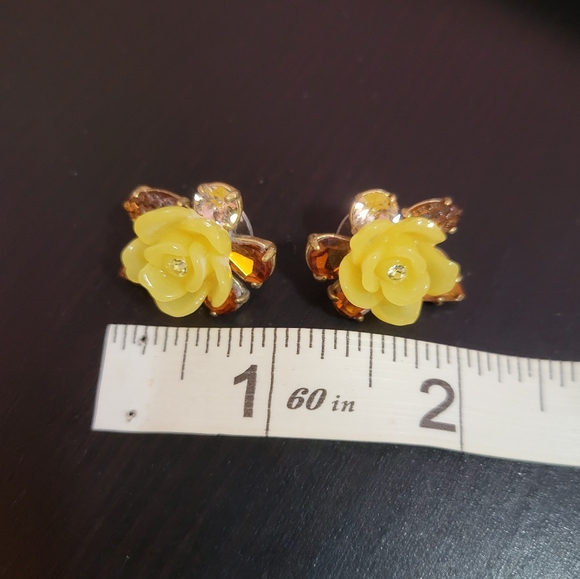 J.CREW Floral and gem stud earrings - Picture 3 of 3